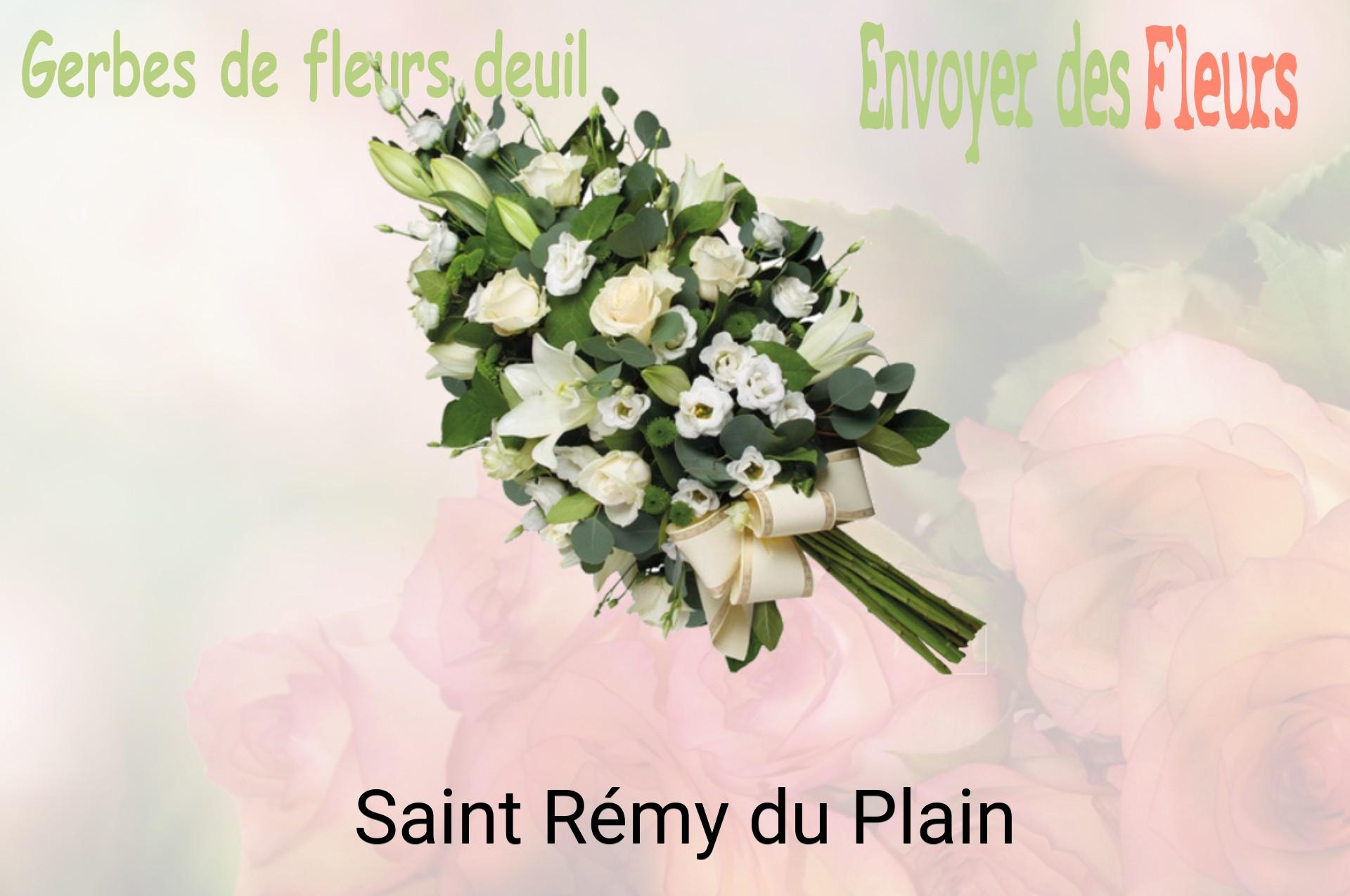 Gerbe de fleurs de deuil livrée à Saint-Rémy-du-Plain